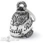 Preview: Lady Rider Biker-Bell Decorated With Roses Lucky Bell For Female Motorcyclist