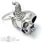 Preview: 3D Devil Skull Biker-Bell Schutzdämon mit gedrehten Teufels-Hörner Motorrad-Glocke