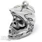 Preview: 3D MX Biker-Bell Skull mit Motocross-Helm Glücksbringer Motorrad Glocke Geschenk