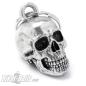 Preview: 3D Skull Biker-Bell In Shape Of Human Skull Motorcycle Lucky Charm