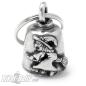 Preview: Biker-Bell with witch on broom motorcyclist women magic lucky charm gift