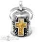 Preview: Gremlin Bell With Gold Glitter Cross Motorcycle Lucky Charm Bell Gift