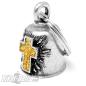 Preview: Gremlin Bell With Gold Glitter Cross Motorcycle Lucky Charm Bell Gift