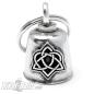 Preview: Gremlin Bell With Celtic Knot Heart Motorcyclist Lucky Charm Bells