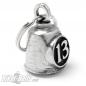Preview: Lucky 13 Gremlin Bell Motorcycle Bell With Lucky Number Thirteen In Circle Biker Bell