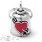 Preview: Biker-Bell With Red Heart Pierced By Arrow Motorcyclist Love Lucky Bells