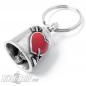 Preview: Biker-Bell With Red Heart Pierced By Arrow Motorcyclist Love Lucky Bells