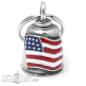 Preview: Biker-Bell mit US-Flagge Stars and Stripes Motorrad Glücksbringer Gremlin Bell