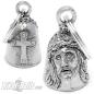 Preview: Guardian Bell Jesus with Crown Of Thorns And Cross Motorcyclist Guardian Angel Bell