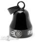 Preview: "Forever Two Wheels" Black Mot Roll Biker-Bell Stainless Steel Lucky Charm