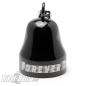 Preview: "Forever Two Wheels" Black Mot Roll Biker-Bell Stainless Steel Lucky Charm