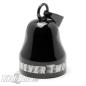 Preview: "Forever Two Wheels" Black Mot Roll Biker-Bell Stainless Steel Lucky Charm