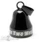 Preview: "Forever Two Wheels" Black Mot Roll Biker-Bell Stainless Steel Lucky Charm