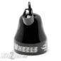 Preview: "Forever Two Wheels" Black Mot Roll Biker-Bell Stainless Steel Lucky Charm