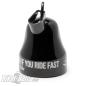 Preview: "Journeys Are Shorter If You Ride Fast, Enjoy The Ride" schwarze Mot Roll Glocke Preview: "Journeys Are Shorter If You Ride Fast, Enjoy The Ride" schwarze Mot Roll Glocke