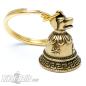 Preview: Small Tibetan Bell with Dog Decorated Lucky Charm Brass Tibet Bell