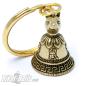 Preview: Kleine tibetanische Glocke mit Ratte verzierter Glücksbringer aus Messing Tibet Bell
