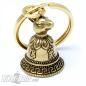 Preview: Small Tibetan Bell with Rat Decorated Brass Lucky Charm Tibet Bell