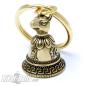 Preview: Kleine tibetanische Glocke mit Ratte verzierter Glücksbringer aus Messing Tibet Bell