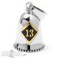 Preview: Lucky 13 Biker-Bell Stainless Steel Silver & Gold Motorcycle Lucky Charm Bell