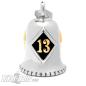 Preview: Biker-Bell With Golden 13 Lucky Charm Lucky Number Stainless Steel Motorcycle Bells