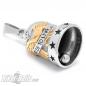 Preview: Live To Ride Biker-Bell mit Adler silber & gold Edelstahl Motorrad-Glocke Geschenk