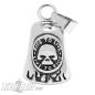 Preview: Detailed Ride To Live Biker-Bell With Skull Stainless Steel Lucky Bell Motorcycle