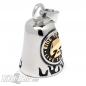 Mobile Preview: Live to Ride Biker-Bell with Golden Stainless Steel Skull Lucky Charm Bell