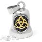 Preview: Biker-Bell With Gold Plated Triqueta Stainless Steel Viking Motorcycle Lucky Bells