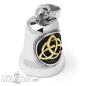 Mobile Preview: Biker-Bell With Gold Plated Triqueta Stainless Steel Viking Motorcycle Lucky Bells
