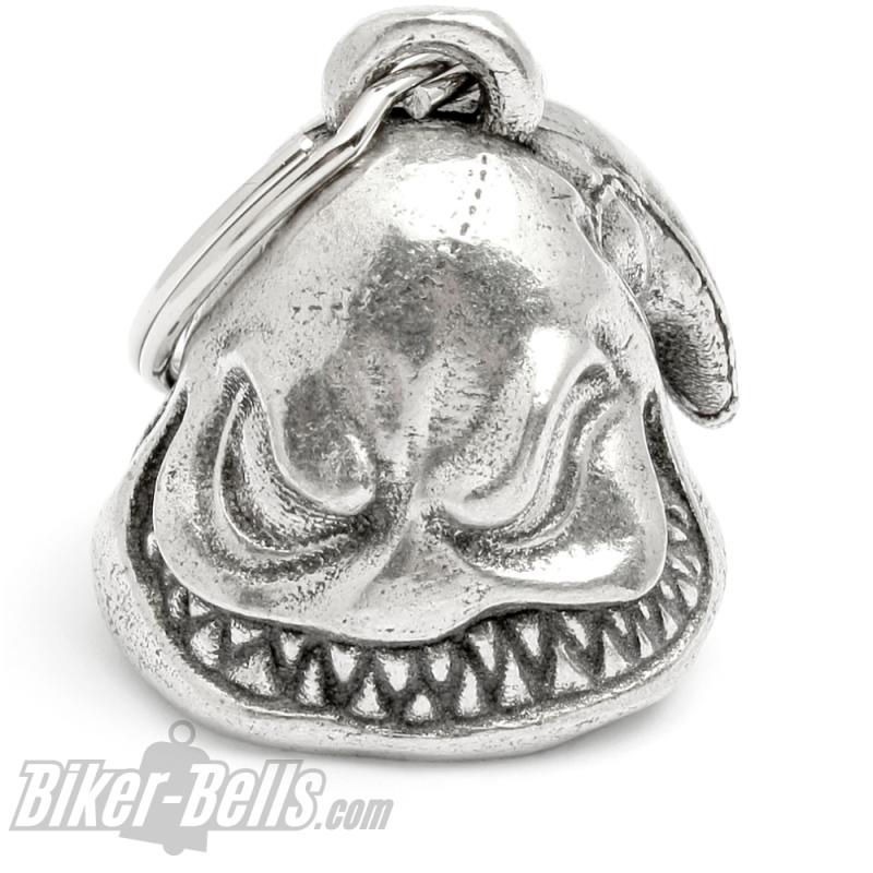 3D Butzemann Biker-Bell Gruseliger Mumpitz Horror Gestalt Motorrad Glücksbringer