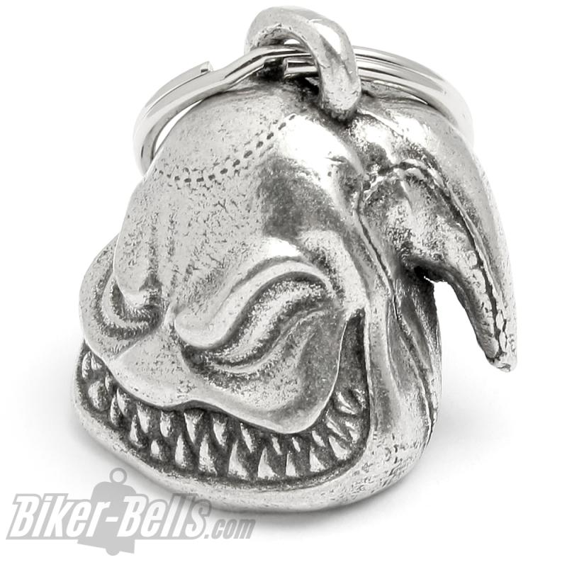 Preview: 3D Butzemann Biker-Bell Gruseliger Mumpitz Horror Gestalt Motorrad Glücksbringer