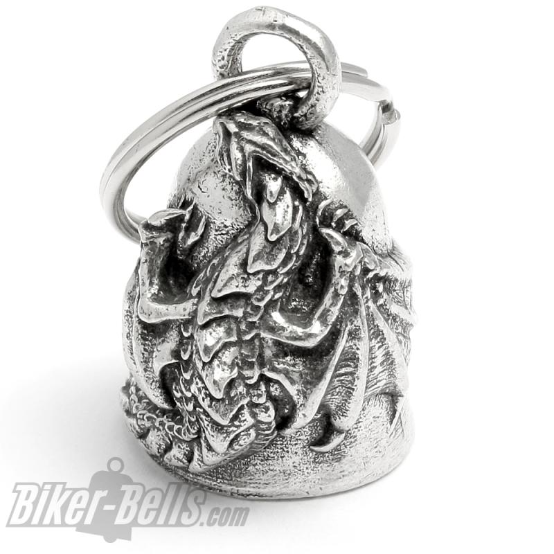 Detailed Dragon Biker Bell Motorcyclist Lucky Charm Bell Gift Idea for Bikers