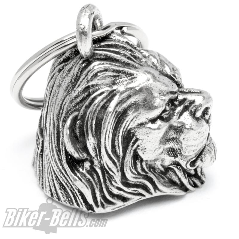 Detailed 3D Lion as Biker Bell Motorcycle Lucky Charm Biker Gift