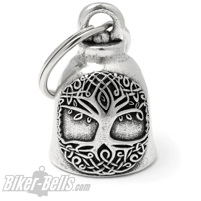 The World Tree Yggdrasil on Lucky Charm Bell for Motorcyclist Tree of Life