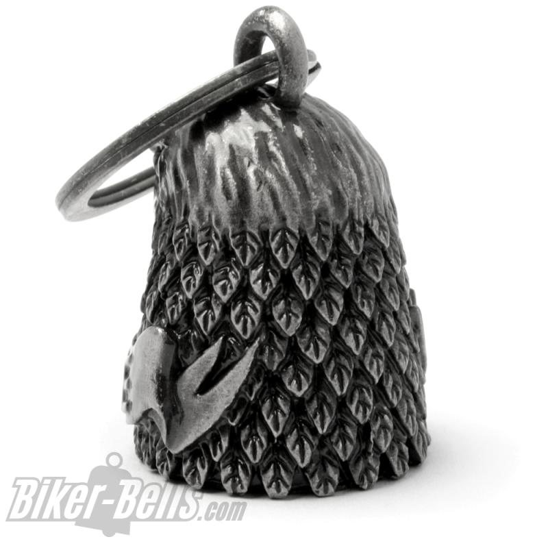 3D Adler mit Live To Ride Banner sehr detaillierter Adlerkopf Biker-Bell Geschenk