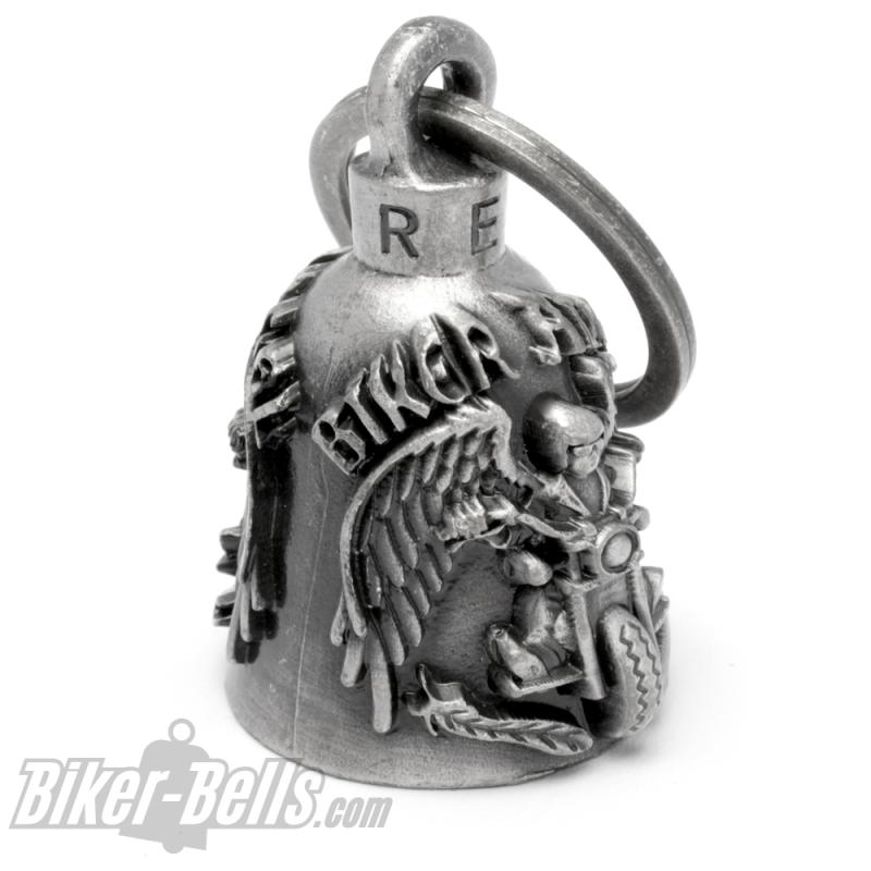 Motorcyclist Guardian Angel Biker Angel with Wings Biker Bell Lucky Charm Gift