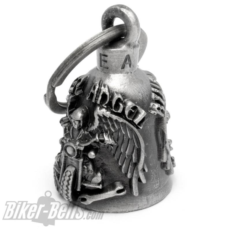 Motorcyclist Guardian Angel Biker Angel with Wings Biker Bell Lucky Charm Gift