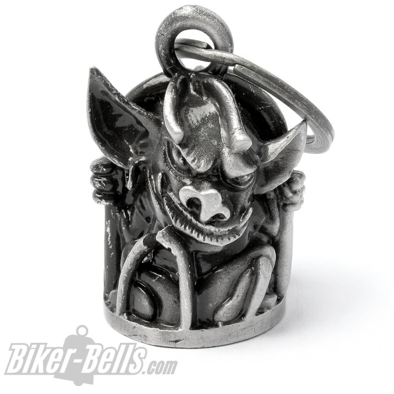 Gremlin breaks out of cage 3D Biker Bell Motorcycle Protection Bell Lucky Charm