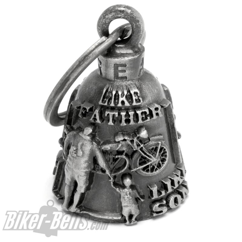 Like Father Like Son Biker-Bell Vatertag Geschenkidee Motorradfahrer Glücksbringer