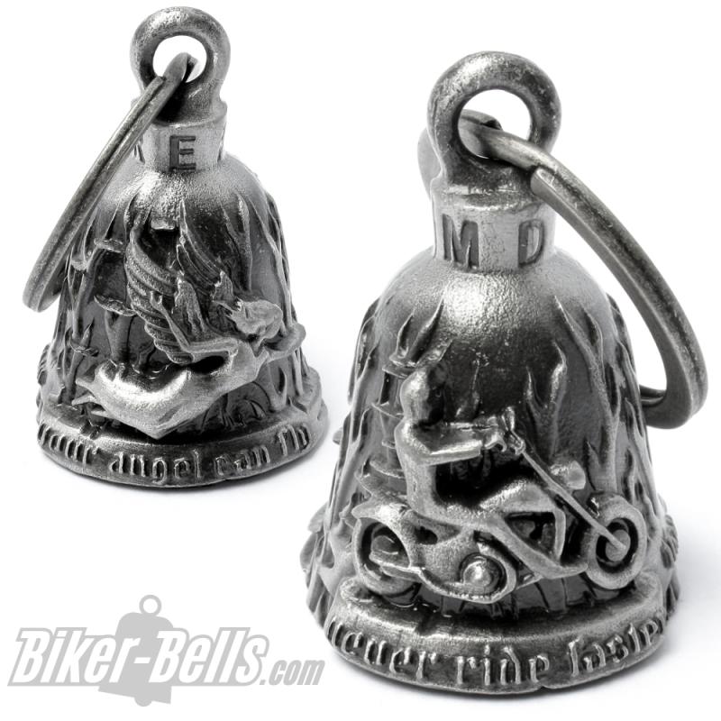 Never Ride Faster Than Your Angel Can Fly Biker Bell Motorcyclist Guardian Angel