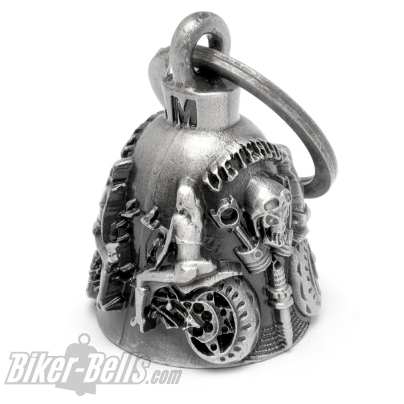 Biker Veteran Motorcycle Bell Skull Babes Piston Spark Plug Biker Bell Gift