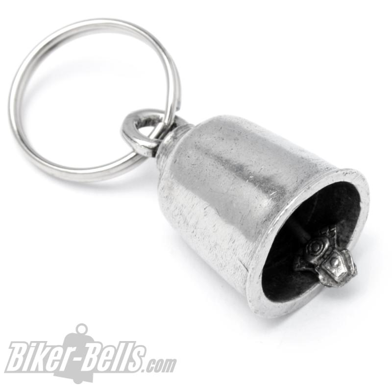 Preview: Gremlin Bell ohne Motiv blanko Biker-Bell Motorradfahrer Glücksglöckchen Geschenk