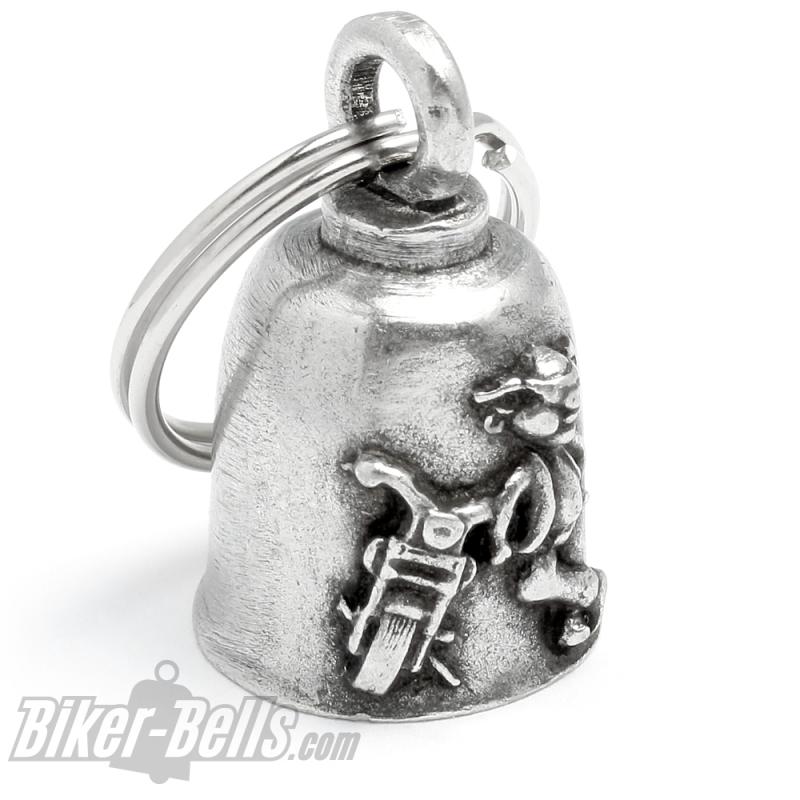 Preview: Coole Sau Gremlin Bell Wildschwein Biker Hawg Motorrad Glücksbringer Geschenkidee