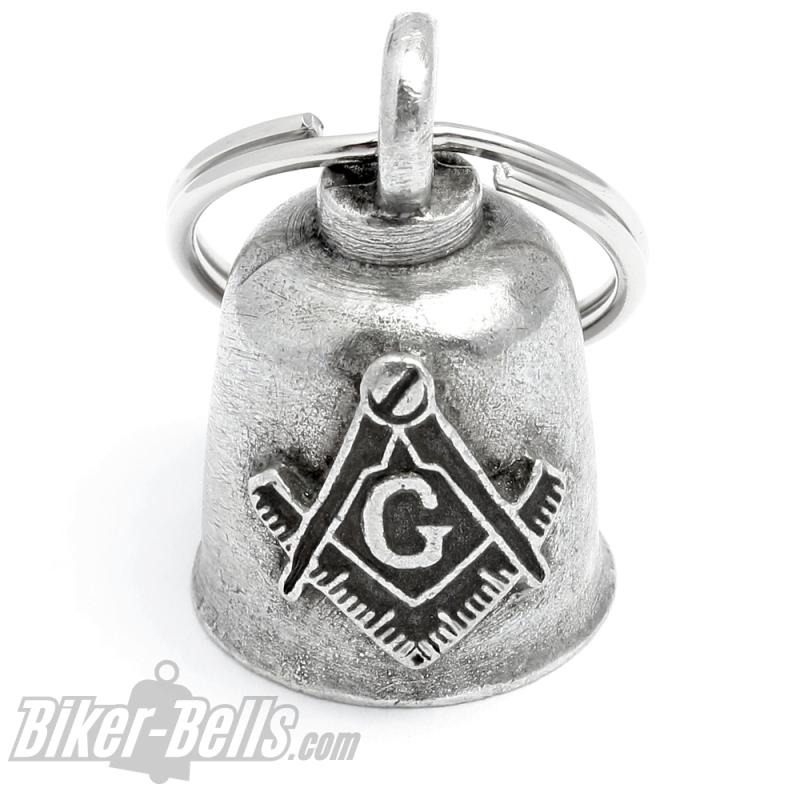 Original Gremlin Bell with Freemason Symbol Motorcycle Lucky Bell Biker Gift