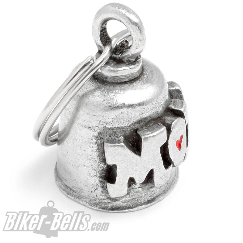 Glücksbringer für Biker-Mamas mit Herz Original Gremlin Bell Motorradfahrer Geschenk