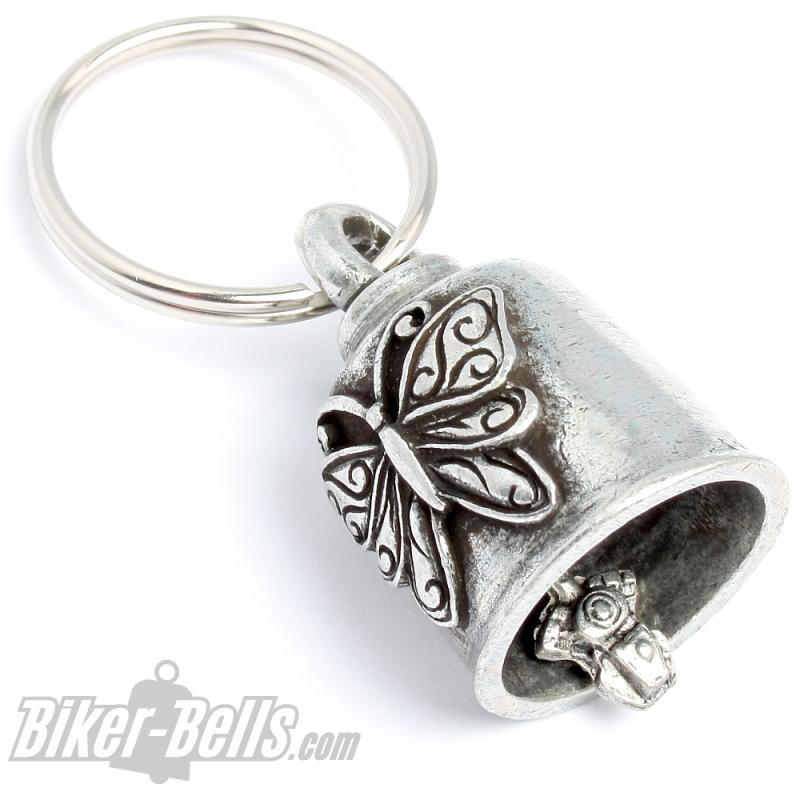 Schmetterling Gremlin Bell Glücksbringer für Motorräder Geschenk Glocke für Biker