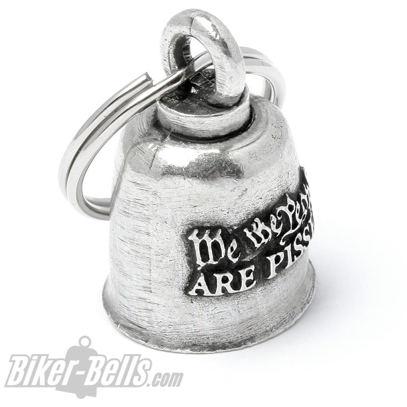 "We The People Are Pissed" Gremlin Bell Motorcyclist Lucky Charm Gift for Biker