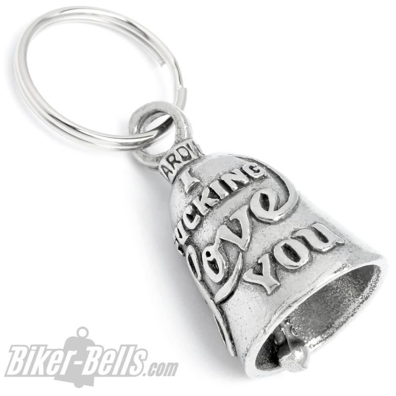 I F**king Love You Guardian Bell Motorradfahrer Glücksbringer Biker Liebe Geschenk