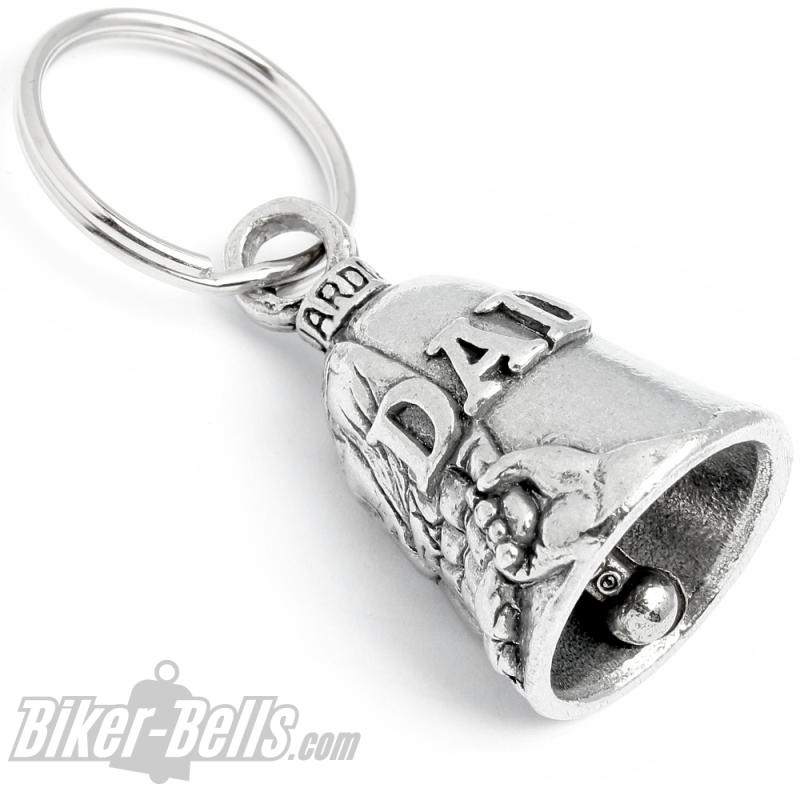 Dad Guardian Bell Papa und Kind Vatertag Geschenk Glücksbringer für Motorradfahrer